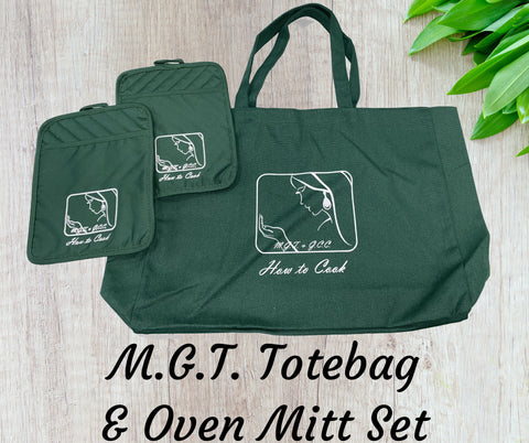 *How to Cook Class - Tote Bag and Oven Mitt Set