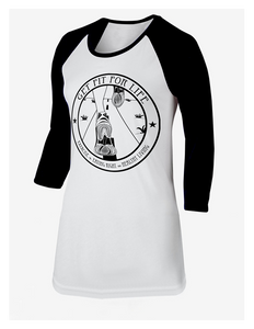 Tunic Length 3/4 Sleeve "Get Fit For Life" Raglan - For a small donation of: